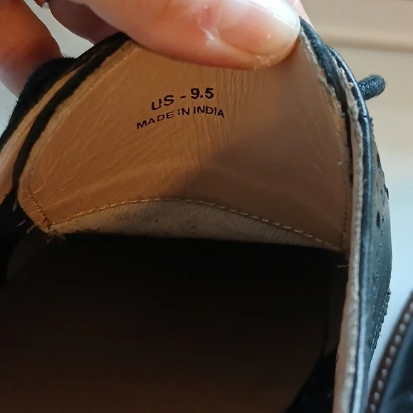 Thomas & Vine Men's Conrad Wingtip Derby Leather Dress Shoes Black Sz US 9.5 - Picture 5 of 9